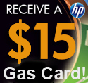 HP $15 Gas Card Mail In Rebate L077 For Inkjet Ink Cartridges